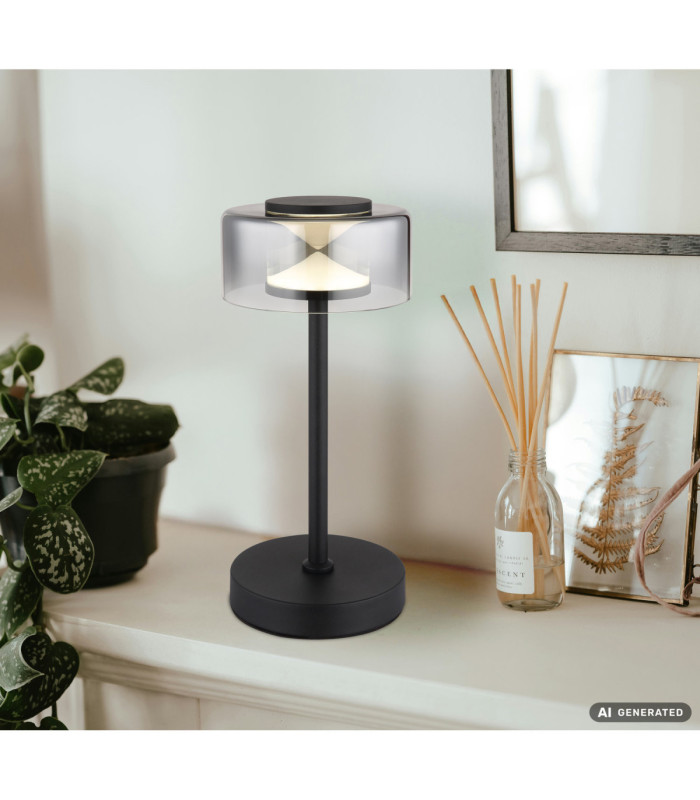 Belinda Integrated Led Table Lamp Matt Black 4000K-5