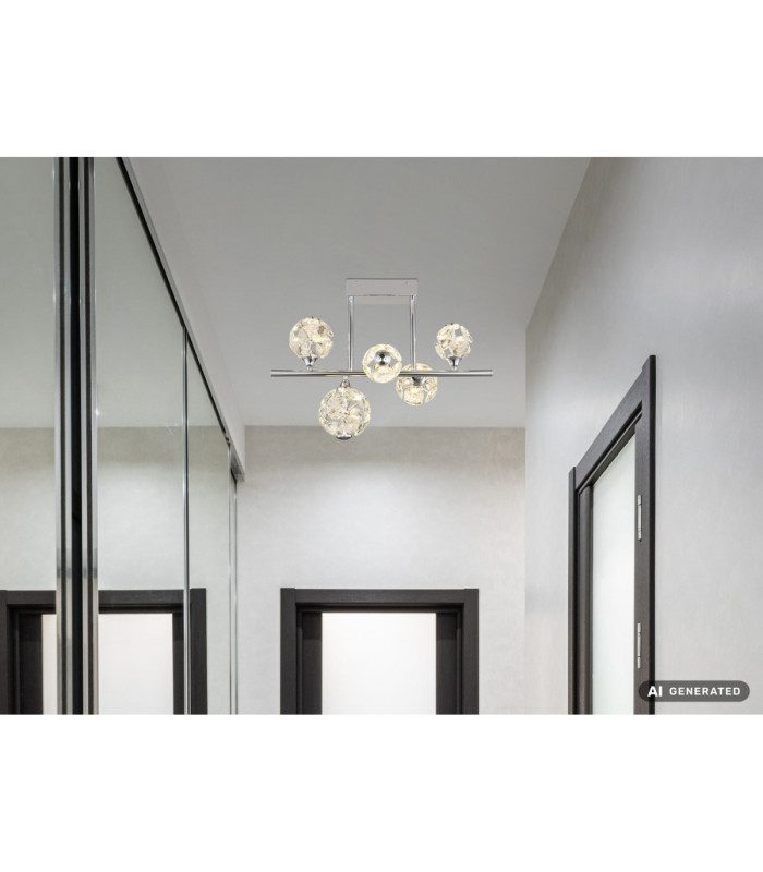 Virina Integrated LED Ceiling Light Chrome 3000K-6