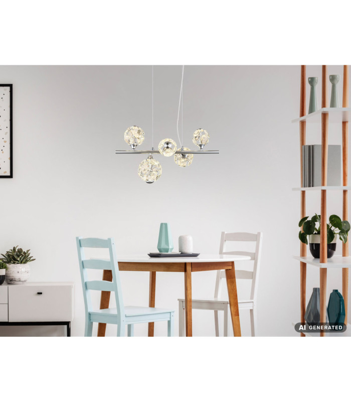 Virina Integrated LED Pendant Ceiling Light Chrome 3000K-6