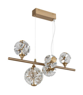 Virina Integrated LED Pendant Ceiling Light Gold Colours 3000K-2