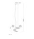 Virina Integrated LED Pendant Ceiling Light Gold Colours 3000K-7
