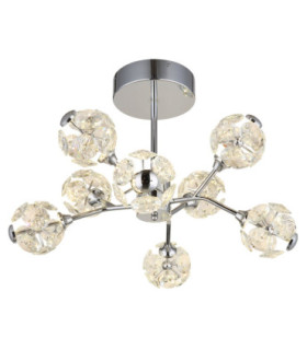 Virina Integrated LED Multi Arm Semi Flush Ceiling Lamp Chrome 3000K-1