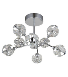 Virina Integrated LED Multi Arm Semi Flush Ceiling Lamp Chrome 3000K-2