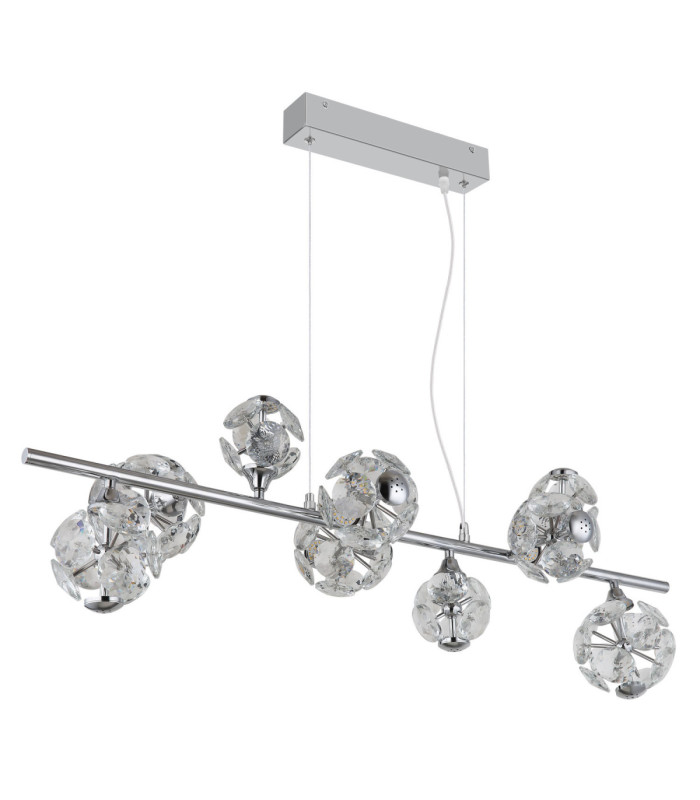 Virina Integrated LED Bar Pendant Ceiling Light Chrome 3000K-2