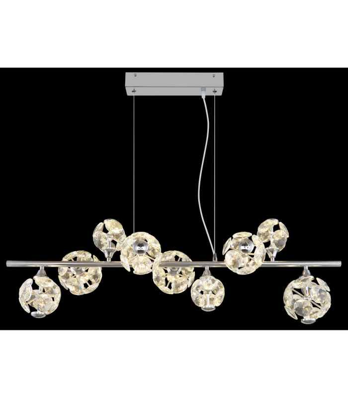 Virina Integrated LED Bar Pendant Ceiling Light Chrome 3000K-5