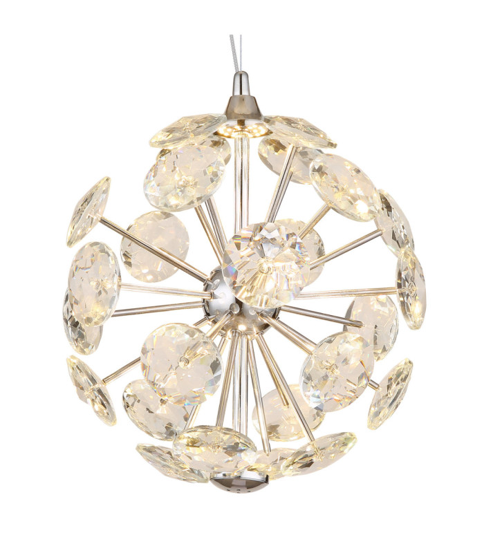 Virina 28cm Integrated LED Pendant Ceiling Light Chrome 3000K-3