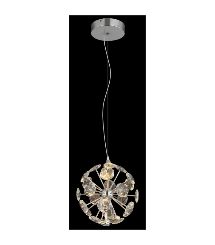 Virina 28cm Integrated LED Pendant Ceiling Light Chrome 3000K-4