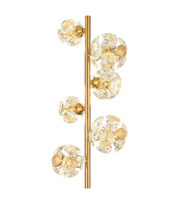 Virina Integrated LED Glass Floor Lamp Gold Colours 3000K-3