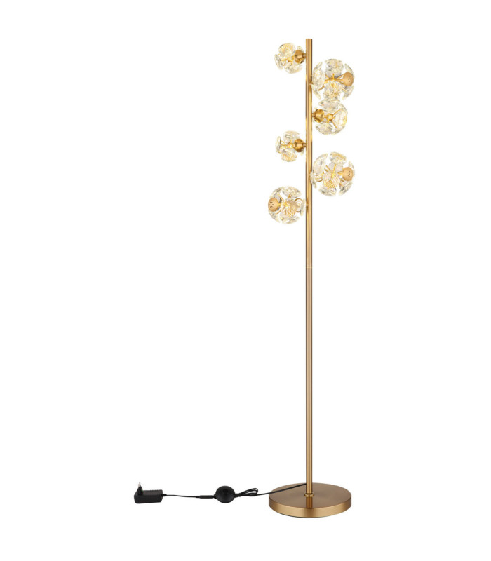 Virina Integrated LED Glass Floor Lamp Gold Colours 3000K-5