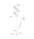 Virina Integrated LED Glass Floor Lamp Gold Colours 3000K-7