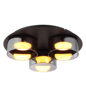 Higgins Shade Cluster Ceiling Light Black Brushed 3x GX53 1800K-1