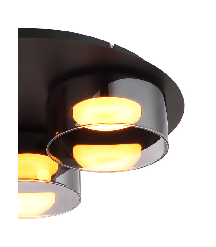 Higgins Shade Cluster Ceiling Light Black Brushed 3x GX53 1800K-3