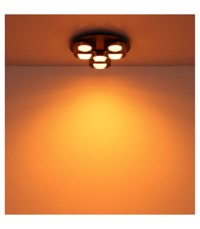 Higgins Shade Cluster Ceiling Light Black Brushed 3x GX53 1800K-4
