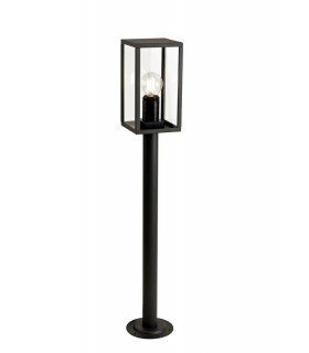 Tall Bollard Post, 1 x E27, IP54, Graphite Black - 1