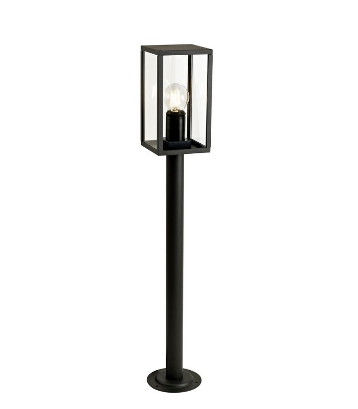 Tall Bollard Post, 1 x E27, IP54, Graphite Black - 1