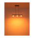 Higgins Bar Pendant Ceiling Light Matt Black Amber Glass 3x GX53 1800K-7