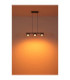 Higgins Bar Pendant Ceiling Light Matt Black Smoke Glass 3x GX53 1800K-5