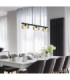 Higgins Bar Pendant Ceiling Light Matt Black Smoke Glass 3x GX53 1800K-6