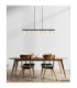 Higgins Bar Pendant Ceiling Light Matt Black Amber Glass 4x GX53 1800K-7