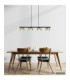 Higgins Bar Pendant Ceiling Light Matt Black Smoke Glass 4x GX53 1800K-5