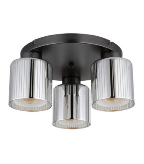 Felicia Shade Cluster Ceiling Light Matt Gunmetal 3x E27-2