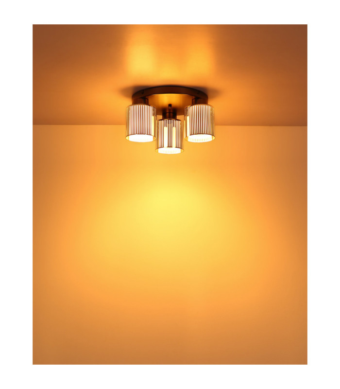 Felicia Shade Cluster Ceiling Light Matt Gunmetal 3x E27-4