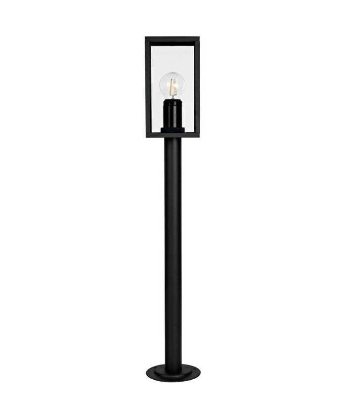 Tall Bollard Post, 1 x E27, IP54, Graphite Black - 4