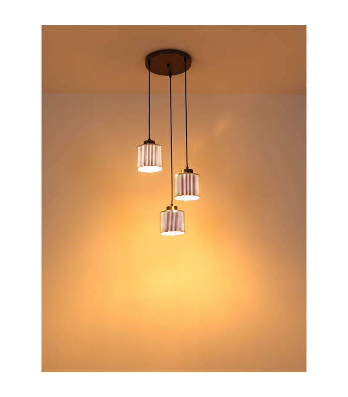 Felicia Cluster Pendant Ceiling Light Matt Gunmetal 3x E27-5