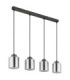 Felicia Bar Pendant Ceiling Light Matt Gunmetal 4x E27-2