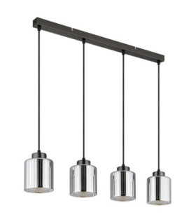 Felicia Bar Pendant Ceiling Light Matt Gunmetal 4x E27-2