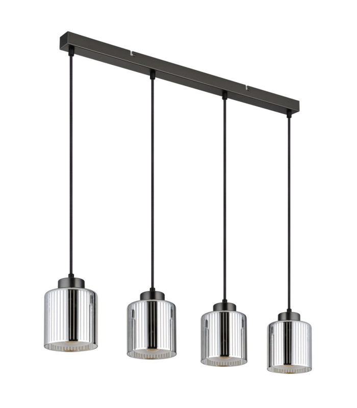 Felicia Bar Pendant Ceiling Light Matt Gunmetal 4x E27-2