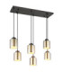 Felicia Cluster Pendant Ceiling Light Matt Gunmetal 6x E27-1