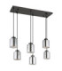 Felicia Cluster Pendant Ceiling Light Matt Gunmetal 6x E27-2