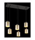 Felicia Cluster Pendant Ceiling Light Matt Gunmetal 6x E27-4