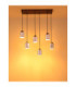 Felicia Cluster Pendant Ceiling Light Matt Gunmetal 6x E27-6