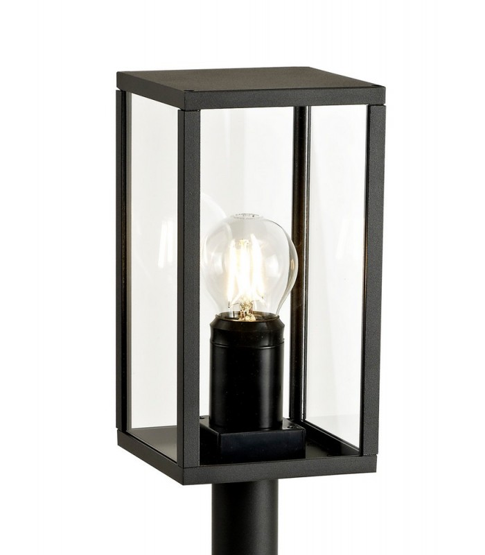 Tall Bollard Post, 1 x E27, IP54, Graphite Black - 6