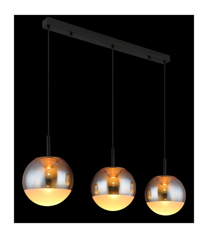 Severin Integrated LED Bar Pendant Ceiling Light Matt Black 3000K-5
