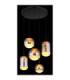 Severin Integrated LED Cluster Pendant Ceiling Light Matt Black 3000K-3