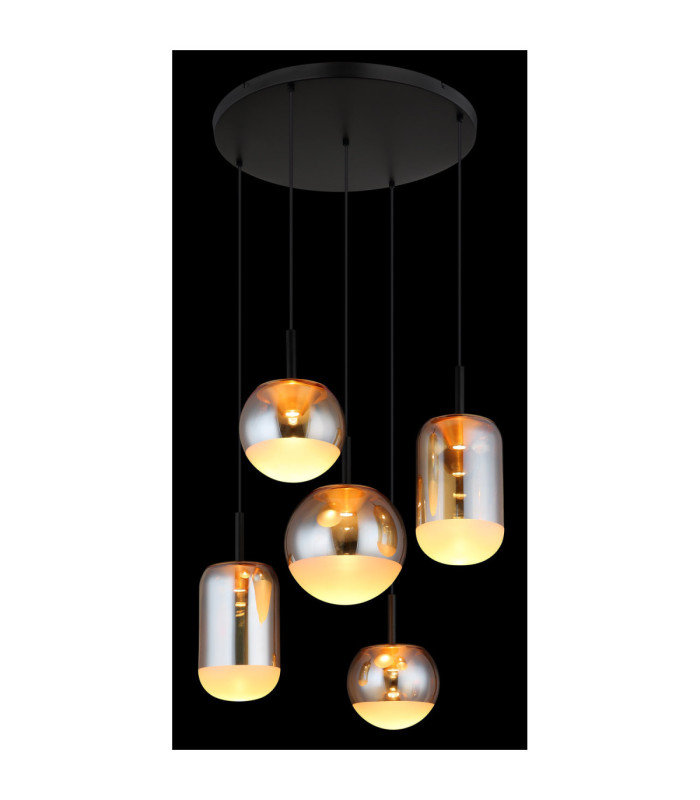Severin Integrated LED Cluster Pendant Ceiling Light Matt Black 3000K-3