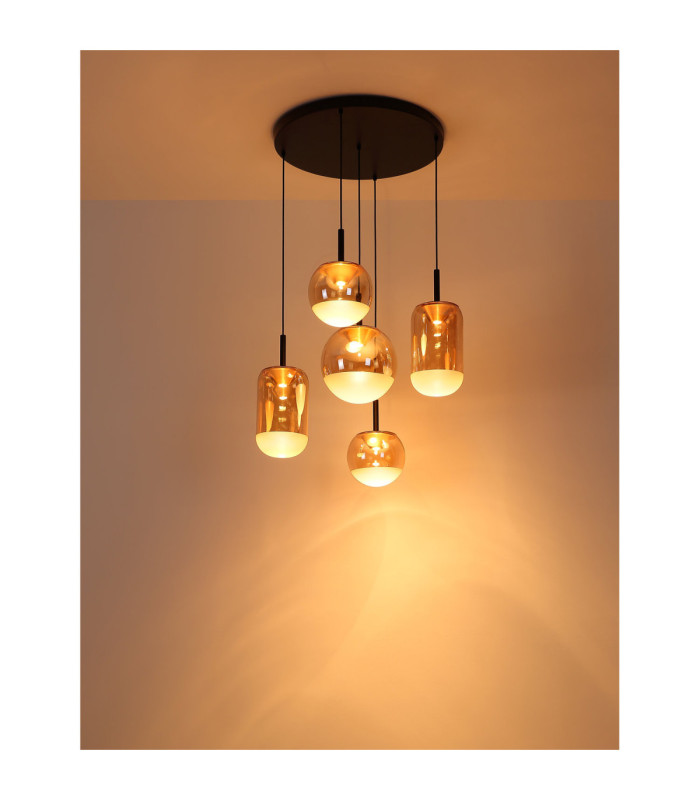 Severin Integrated LED Cluster Pendant Ceiling Light Matt Black 3000K-4
