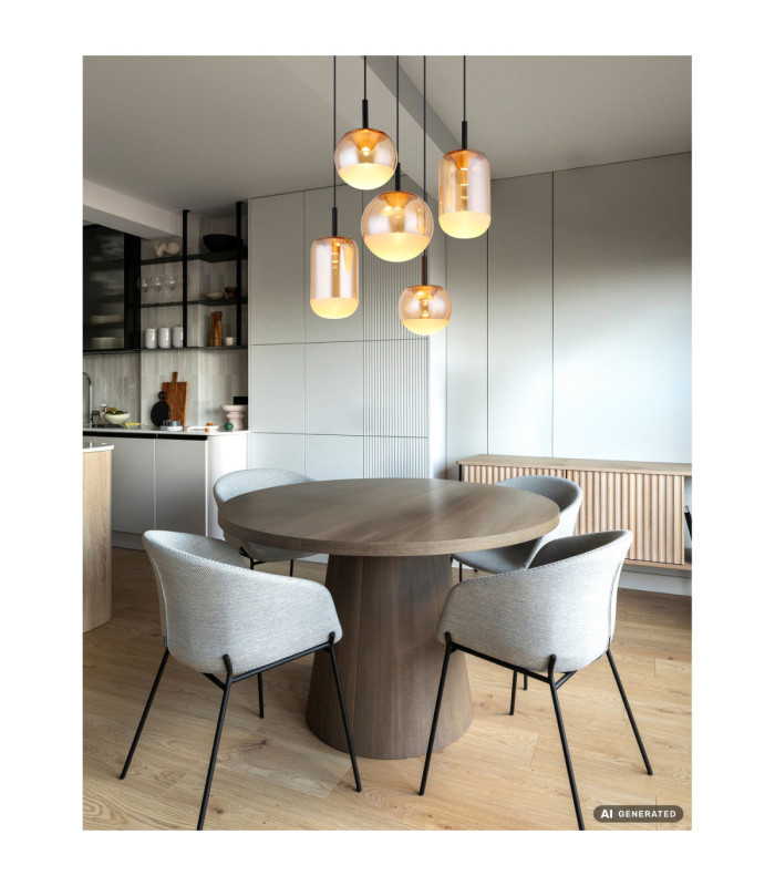 Severin Integrated LED Cluster Pendant Ceiling Light Matt Black 3000K-5