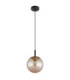Severin 25cm Integrated LED Globe Pendant Ceiling Light Matt Black 3000K-2