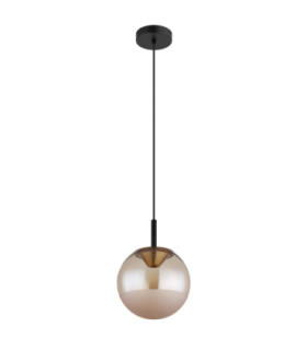 Severin 25cm Integrated LED Globe Pendant Ceiling Light Matt Black 3000K-2