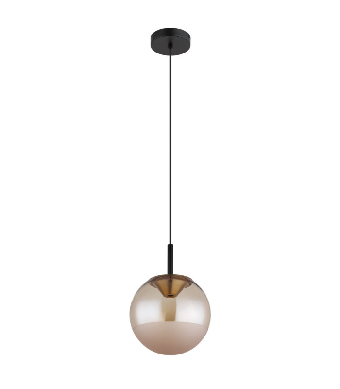 Severin 25cm Integrated LED Globe Pendant Ceiling Light Matt Black 3000K-2