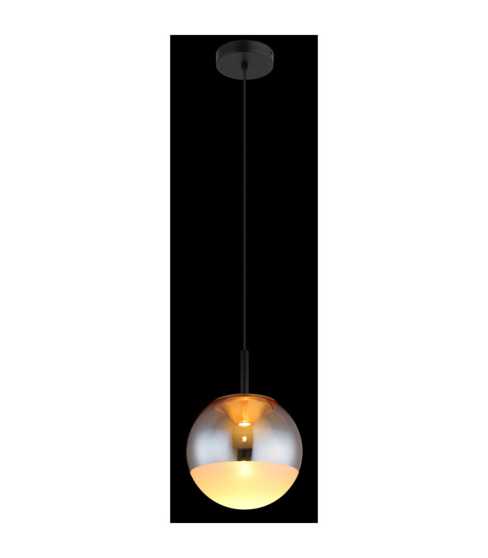 Severin 25cm Integrated LED Globe Pendant Ceiling Light Matt Black 3000K-4