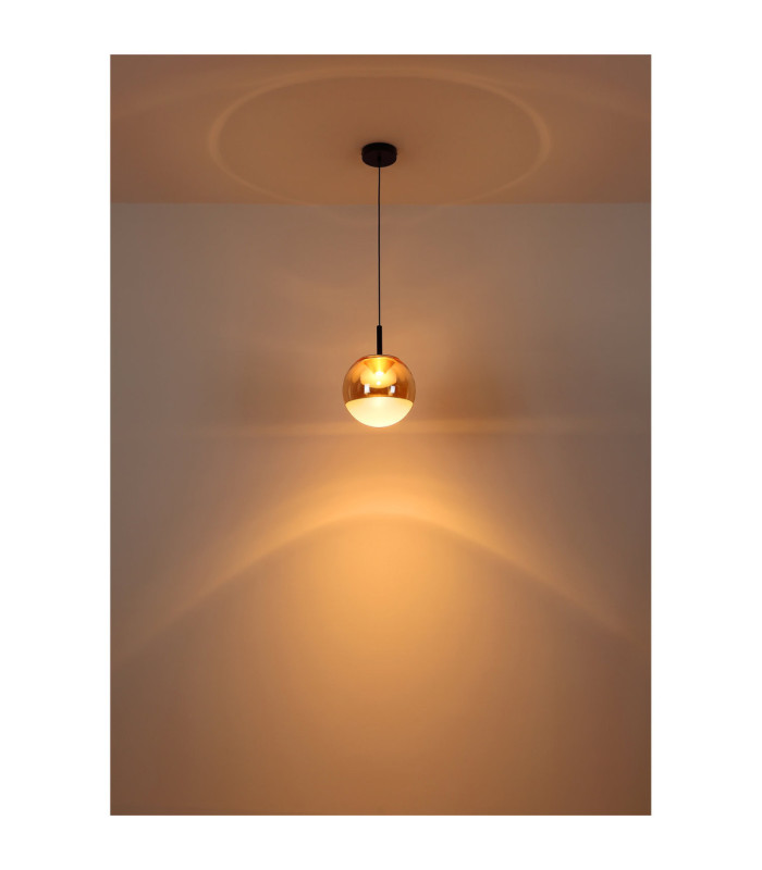 Severin 25cm Integrated LED Globe Pendant Ceiling Light Matt Black 3000K-5