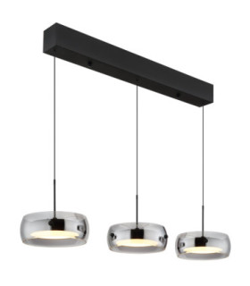 Livion Integrated LED Bar Pendant Ceiling Light Matt Black 3000K-1