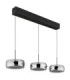 Livion Integrated LED Bar Pendant Ceiling Light Matt Black 3000K-2