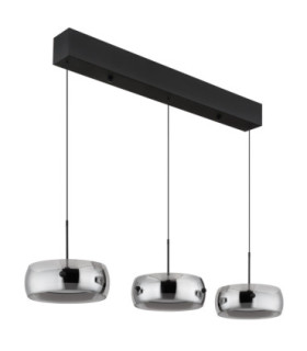 Livion Integrated LED Bar Pendant Ceiling Light Matt Black 3000K-2