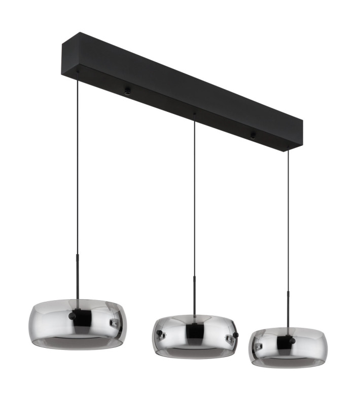 Livion Integrated LED Bar Pendant Ceiling Light Matt Black 3000K-2